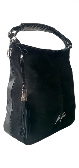 Geanta Dama Piele Naturala Neagra Dorotea G03990 [2]