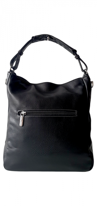 Geanta Dama Piele Naturala Neagra Dorotea G03990 [4]