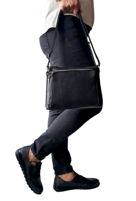 Geanta Dama Piele Naturala Neagra Eca G04145 [7]