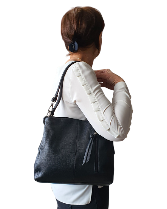 Geanta Dama Piele Naturala Neagra Eleanor G04724 [7]