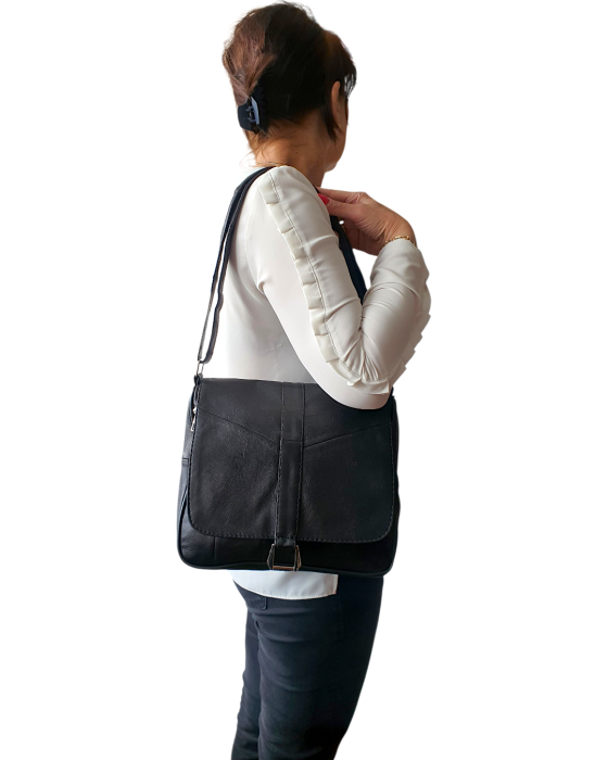 Geanta Dama Piele Naturala Neagra Emi G01308 [7]