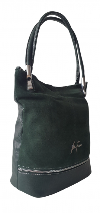Geanta Dama Piele Naturala Verde Alina G04119 [2]