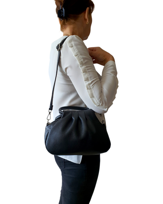 Geanta Dama Piele Naturala Neagra Ilinca G04579 [7]