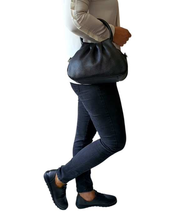 Geanta Dama Piele Naturala Neagra Ilinca G04579 [6]