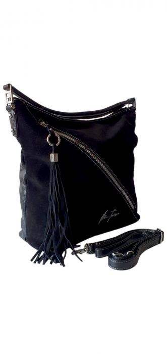 Geanta Dama Piele Naturala Neagra Miky G03256 [2]