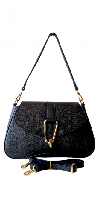 Geanta Dama Piele Naturala Neagra Mona G04017 [1]