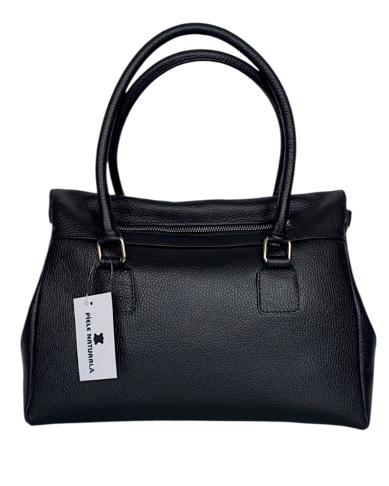 Geanta Dama Piele Naturala Neagra Monica G04138 [4]