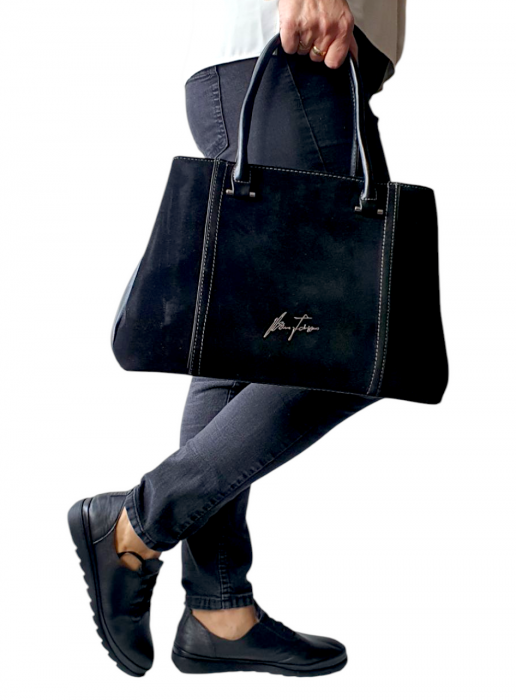 Geanta Dama Piele Naturala Neagra Olga G04139 [6]