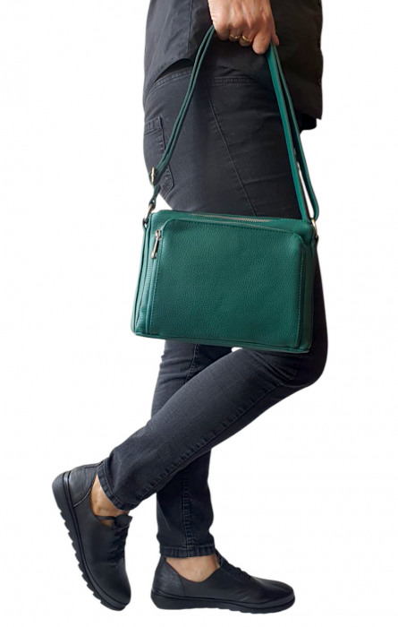 Geanta Dama Piele Naturala Turquoise Eca G04143 [7]