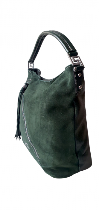 Geanta Dama Piele Naturala Verde Miky G04122 [5]