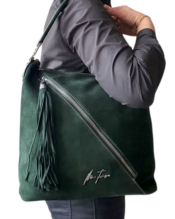 Geanta Dama Piele Naturala Verde Miky G04122 [8]