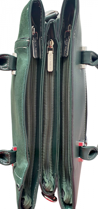 Geanta Dama Piele Naturala Verde Olga G04278 [5]