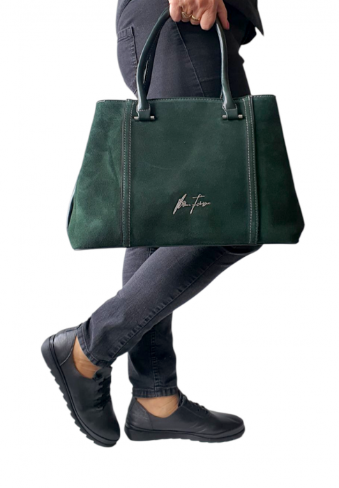 Geanta Dama Piele Naturala Verde Olga G04278 [7]