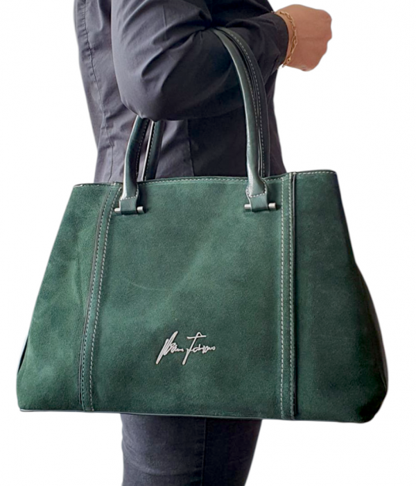 Geanta Dama Piele Naturala Verde Olga G04278 [8]