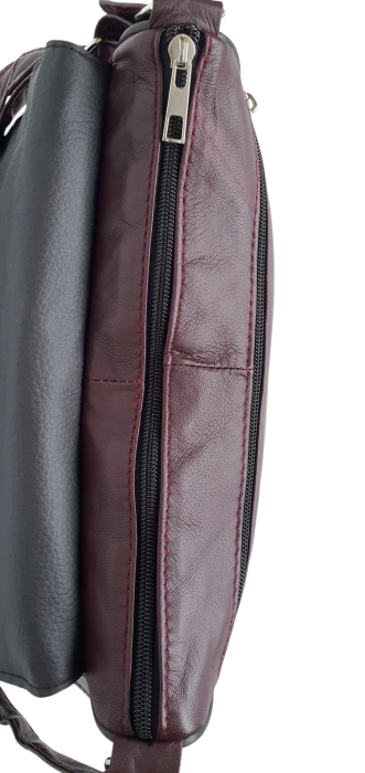 Geanta Dama Piele Naturala Visiniu Emi G04657 [6]