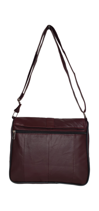 Geanta Dama Piele Naturala Visiniu Emi G04657 [4]