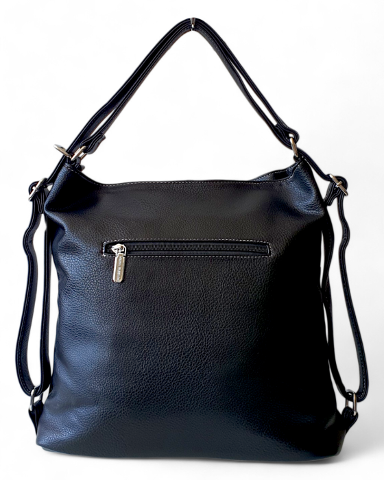 Geanta-Rucsac Dama Piele Naturala Negru Iulia V. Fabbiano G04745 [4]