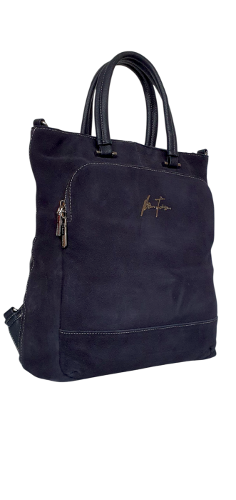 Geanta-Rucsac Dama Piele Naturala Bleumarin Mada G04547 [2]