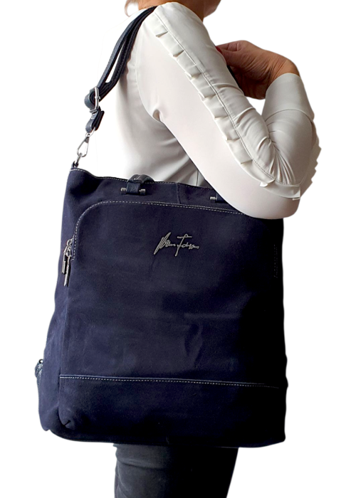Geanta-Rucsac Dama Piele Naturala Bleumarin Mada G04547 [8]