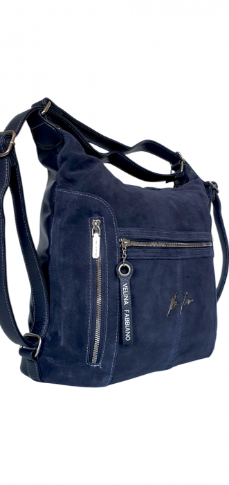 Geanta-Rucsac Dama Piele Naturala Bleumarin Rita G04347 [2]