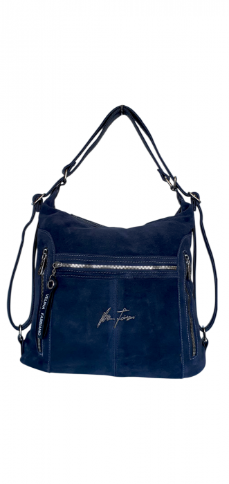 Geanta-Rucsac Dama Piele Naturala Bleumarin Rita G04347 [1]