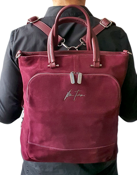 Geanta-Rucsac Dama Piele Naturala Grena Mada G04569 [6]