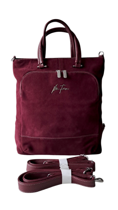 Geanta-Rucsac Dama Piele Naturala Grena Mada G04569 [2]