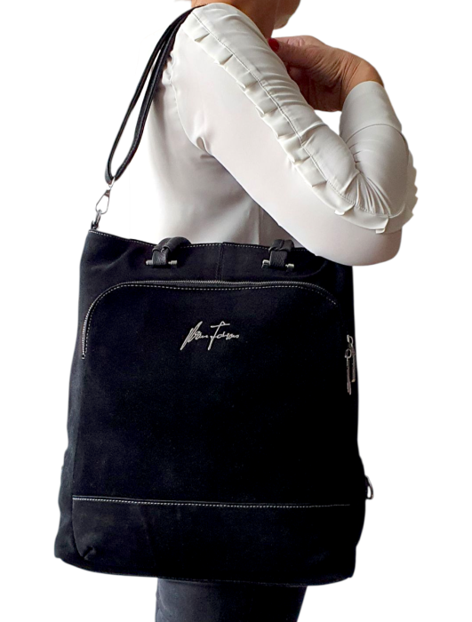 Geanta-Rucsac Dama Piele Naturala Neagra Mada G04546 [8]