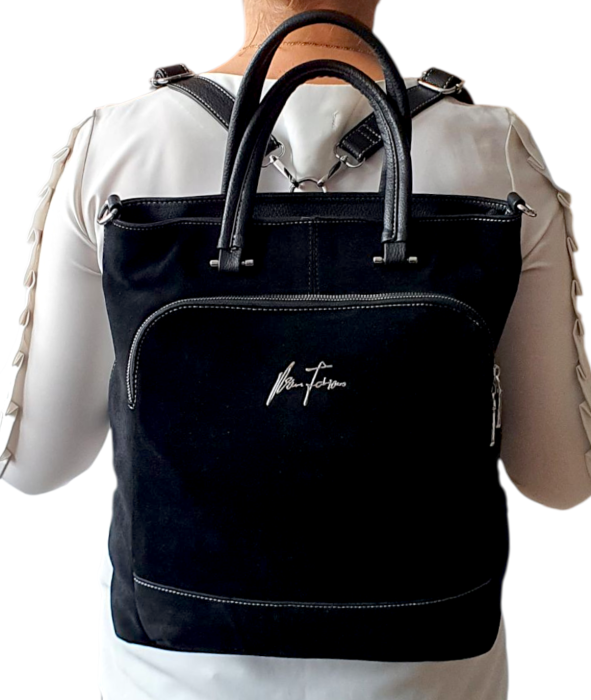 Geanta-Rucsac Dama Piele Naturala Neagra Mada G04546 [9]