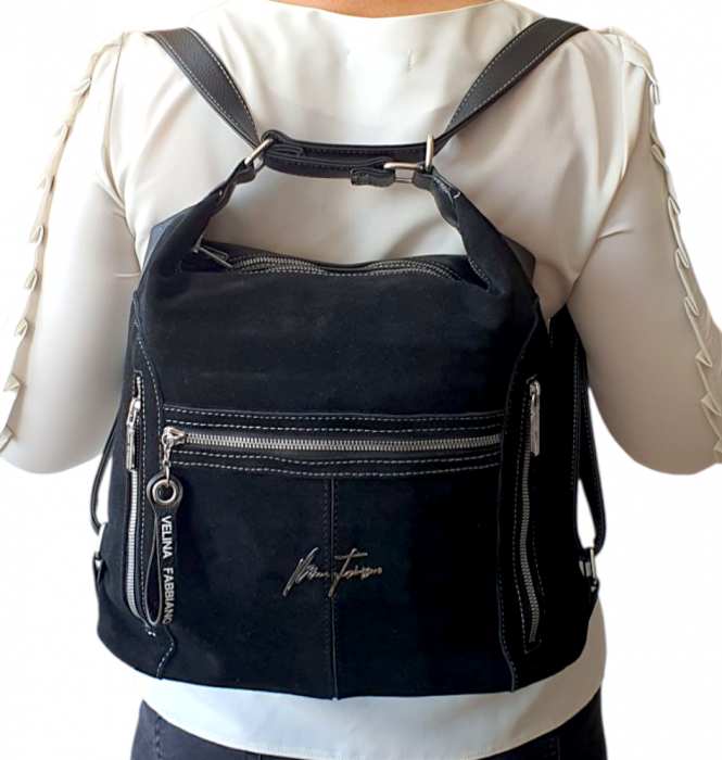 Geanta-Rucsac Dama Piele Naturala Neagra Rita G04349 [7]