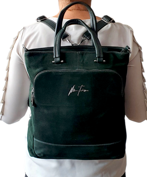 Geanta-Rucsac Dama Piele Naturala Verde Mada G04548 [9]