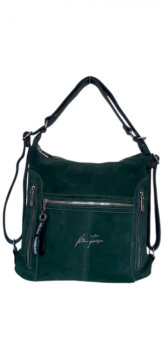 Geanta-Rucsac Dama Piele Naturala Verde Rita G04348 [1]