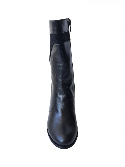 Ghete Dama Piele Naturala Moda Prosper Negre Enaida D03036 [4]