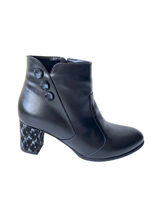 Ghete Dama Piele Naturala Moda Prosper Negre Jamelia D03035 [2]