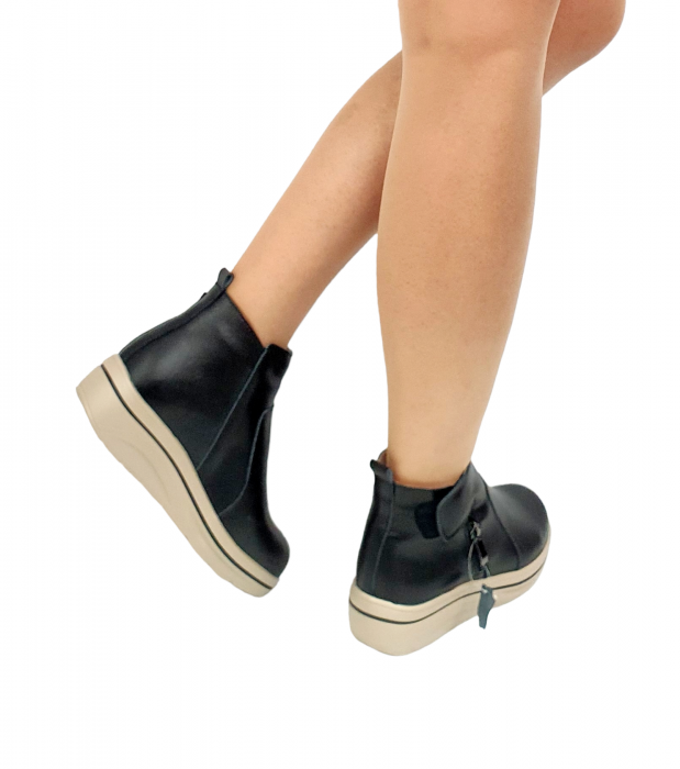 Ghete Dama Piele Naturala Negre Casiopea D02957 [5]