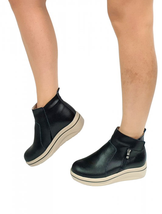 Ghete Dama Piele Naturala Negre Casiopea D02957 [3]