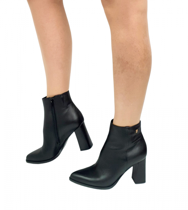 Ghete Dama Piele Naturala Sala Negre Kyra D02968 [3]