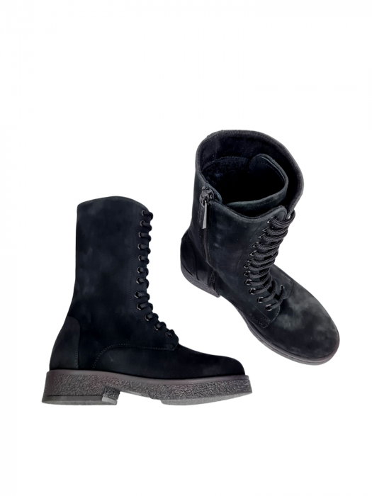 Ghete Dama Piele Naturala Negre Anna Cori Veronia D02977 [5]