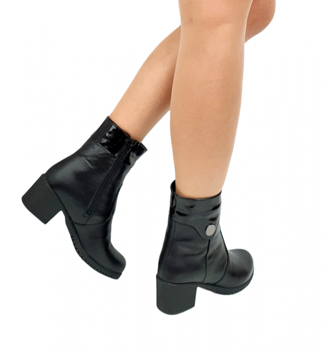 Ghete Dama Piele Naturala Nicolis Negre Zenaida D02959 [4]