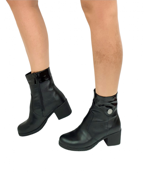 Ghete Dama Piele Naturala Nicolis Negre Zenaida D02959 [3]