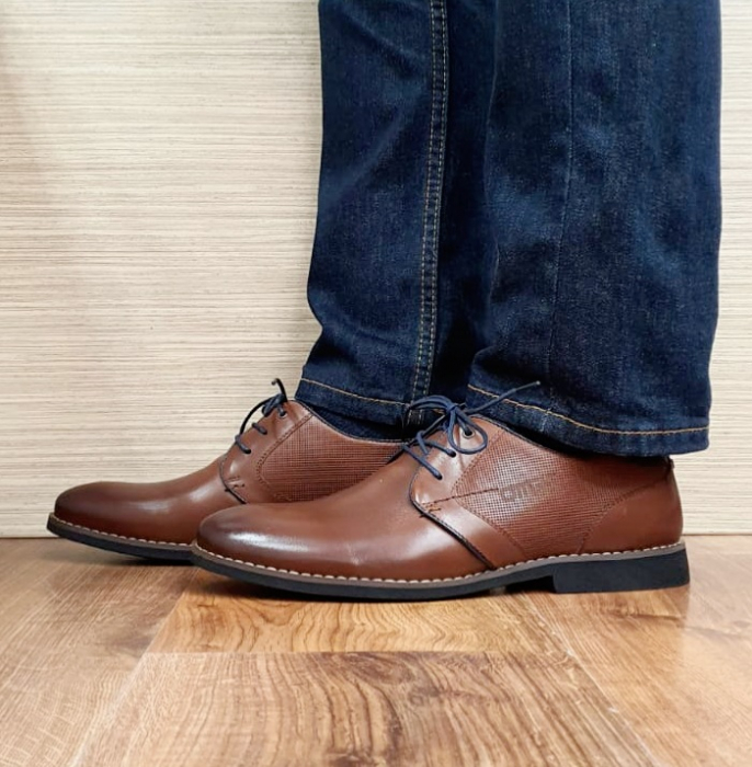 Pantofi Barbati Piele Naturala Otter Maro Narcis B00104 [2]