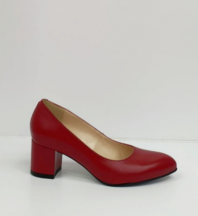 Pantofi cu toc Piele Naturala Perlla Grena Beatriz D02654 [5]