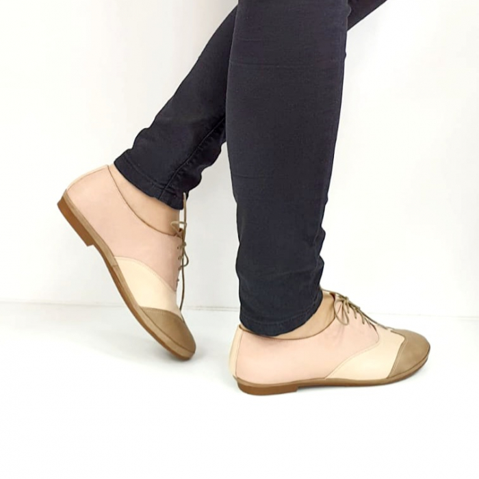 Pantofi Casual Piele Naturala Nude Pass Colection Eluise D02696 [8]