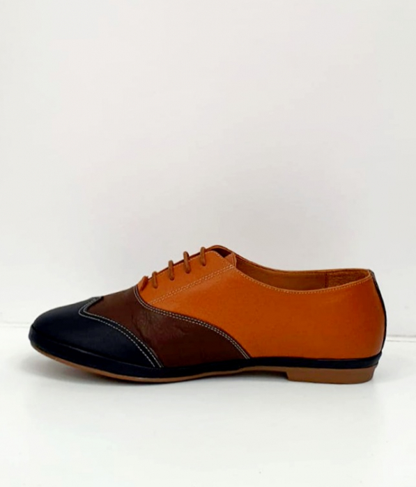 Pantofi Casual Piele Naturala Bleumarin Pass Colection Eluise D02699 [4]
