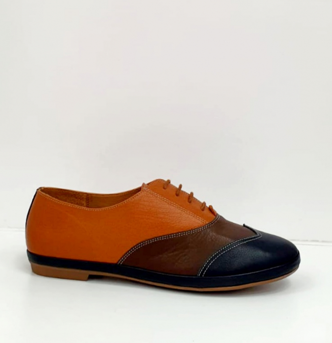 Pantofi Casual Piele Naturala Bleumarin Pass Colection Eluise D02699 [5]