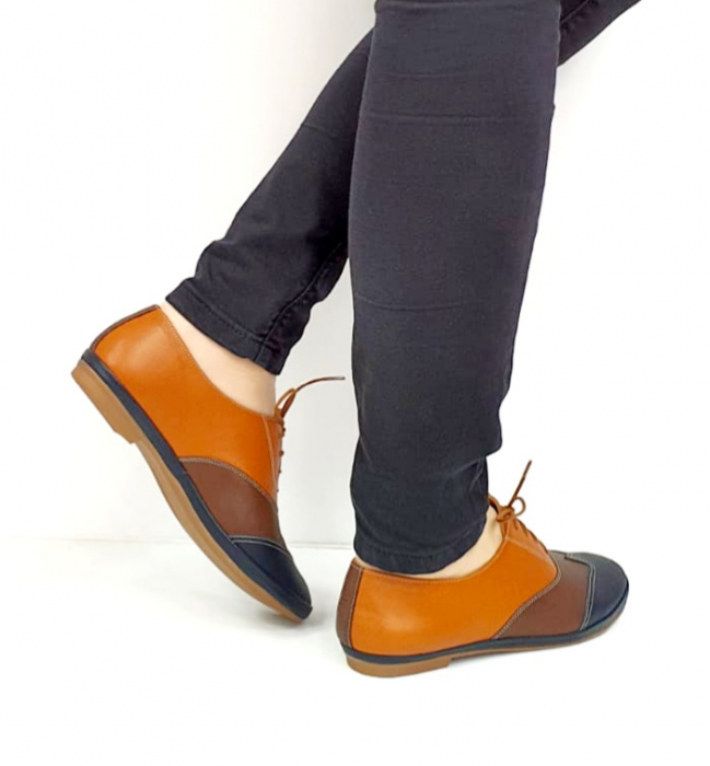Pantofi Casual Piele Naturala Bleumarin Pass Colection Eluise D02699 [8]