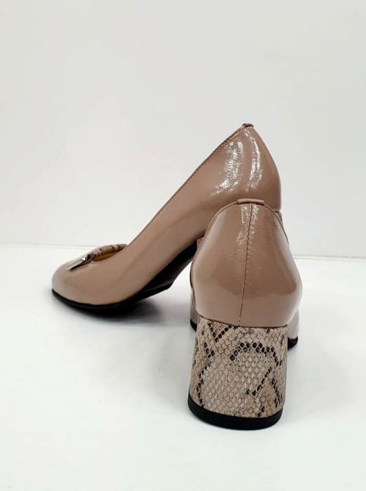 Pantofi cu toc Piele Naturala Grej Moda Prosper Agapia D02822 [6]