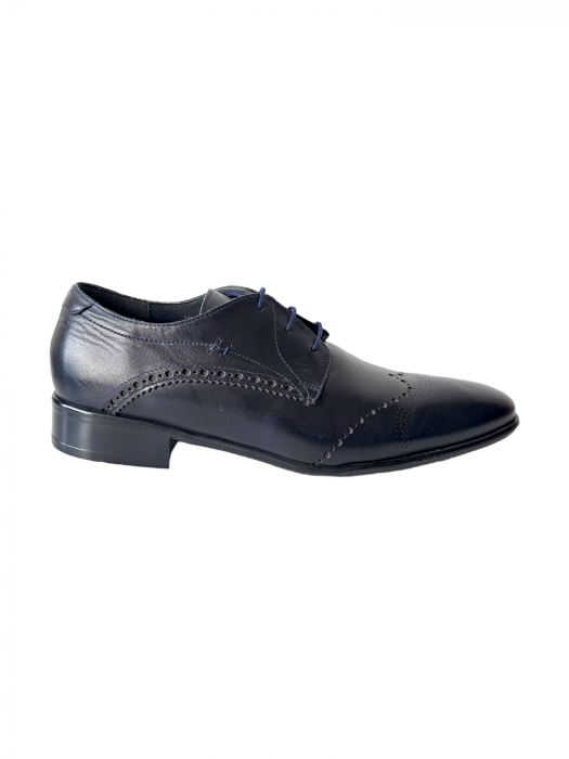 Pantofi Barbati Piele Naturala Bleumarin Iorga B00243 [2]