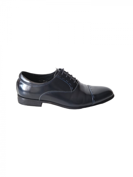 Pantofi Barbati Piele Naturala Bleumarin Marcu B00208 [2]