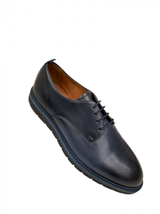 Pantofi Barbati Piele Naturala Denis Bleumarin Iustin B00128 [4]